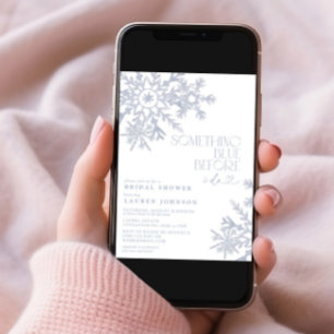 Invitation Quelque chose de Blue Snowflake Fête des mariées d