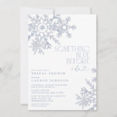 Invitation Quelque chose de Blue Snowflake Fête des mariées d (Devant)