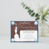 Invitation Quelque chose de chocolat, quelque chose de bleu (Debout devant)