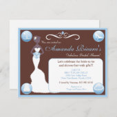 Invitation Quelque chose de chocolat, quelque chose de bleu (Devant / Derrière)