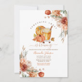 Invitation Quelque Chose De Doux Brûle Baby shower Floral D'A (Devant)