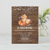 Invitation Quelque Chose De Doux Brûle Bois Douche Couple (Debout devant)