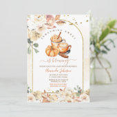 Invitation Quelque Chose De Doux Est De Brûler Baby shower Fl (Debout devant)