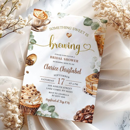 Invitation Quelque chose de doux se prépare pour la fête de m