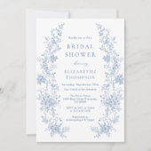 Invitation Quelque chose de Fête des mariées bleue (Devant)