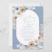 Invitation Quelque chose de Fête des mariées bleue (Devant)
