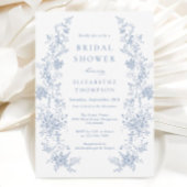 Invitation Quelque chose de Fête des mariées bleue