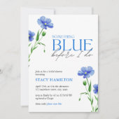 Invitation Quelque chose de Fête des mariées bleue (Devant)