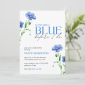 Invitation Quelque chose de Fête des mariées bleue (Debout devant)