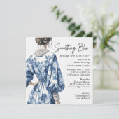 Invitation Quelque chose de Fête des mariées bleue (Debout devant)