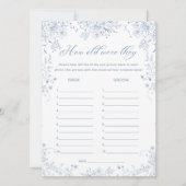 Invitation Quelque chose de Fête des mariées bleue Guider Age (Devant)