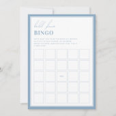 Invitation Quelque chose de Fête des mariées bleue Jeu de Bin (Devant)