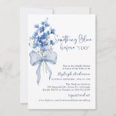 Invitation Quelque chose de Fête des mariées de ruban bleu |  (Devant)