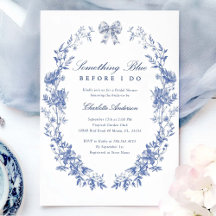 Quelque chose de Fête des mariées Florale Bleue