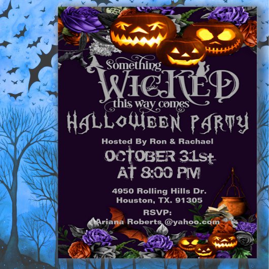 Invitation Quelque chose de méchant arrive pour Halloween Adu