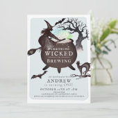 Invitation Quelque chose de méchant brasser Halloween 1er ann (Debout devant)
