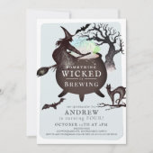 Invitation Quelque Chose de méchant brasser Halloween Bl Anni (Devant)