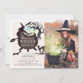 Invitation Quelque chose de méchant brasser Halloween rose An (Devant)