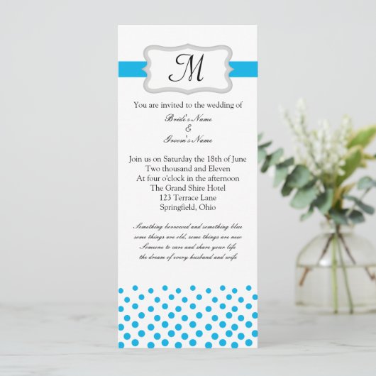 Invitation Quelque chose de moderne bleu (Debout devant)