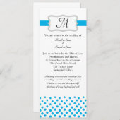 Invitation Quelque chose de moderne bleu (Devant / Derrière)