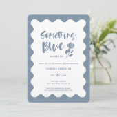 Invitation Quelque chose de moderne bleu avant de faire Fête (Debout devant)