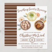 Invitation Quelque chose de sucré brasse, Baby shower de caca (Devant / Derrière)