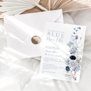 Invitation Quelque chose Fête des mariées florale d'aquarelle