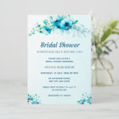 Invitation Quelque chose Fête des mariées florale d'aquarelle (Debout devant)