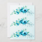 Invitation Quelque chose Fête des mariées florale d'aquarelle (Dos)