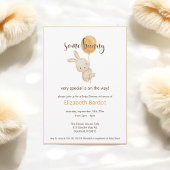 Invitation Quelques Baby shower de lapin d'aquarelle Bunny