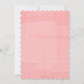 Invitation Quelques Bunny Aquarelle Blush rose 1er anniversai (Dos)