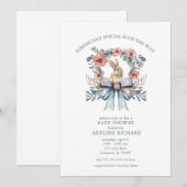 Invitation Quelques Bunny spécial Baby shower de Pâques Invit (Devant / Derrière)