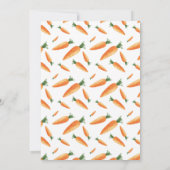 Invitation Quelques carottes de premier anniversaire Bunny pe (Dos)