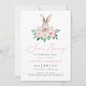 Invitation Quelques Filles Florales Blush Rose Bunny Premier  (Devant)