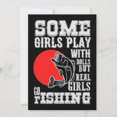 Invitation Quelques Filles Jouent Avec Poupées Real Fille All (Dos)