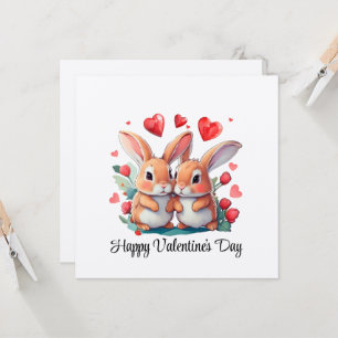 Invitation Quelques lapins d'aquarelle amusants