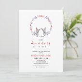 Invitation Quelques lapins sont sur le chemin, Baby shower ju (Debout devant)