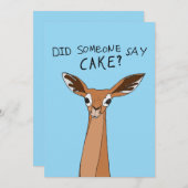 Invitation Quelqu'Un A Dit Du Gâteau ? (Devant / Derrière)