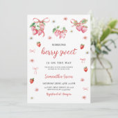 Invitation Quelqu'un Berry Sweet Baby shower (Debout devant)