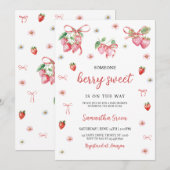 Invitation Quelqu'un Berry Sweet Baby shower (Devant / Derrière)