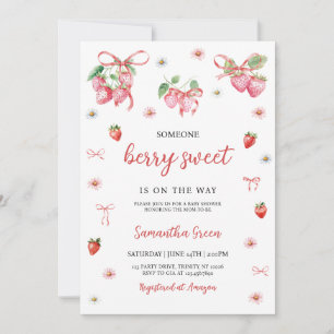 Invitation Quelqu'un Berry Sweet Baby shower