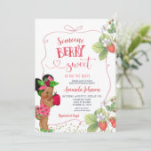 Invitation Quelqu'un Berry Sweet Baby shower main tiré (Debout devant)