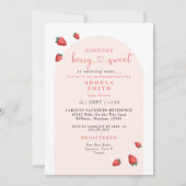 Invitation Quelqu'un Berry Sweet Blush Baby shower (Devant)