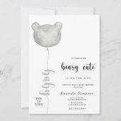 Invitation Quelqu'un de Beary Cute est sur le chemin Baby sho (Devant)