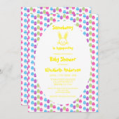 Invitation Quelqu'Un Est En Train De Repérer Le Baby shower D (Devant / Derrière)