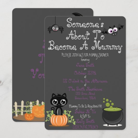 Invitation Quelqu'un va être une maman (Devant / Derrière)