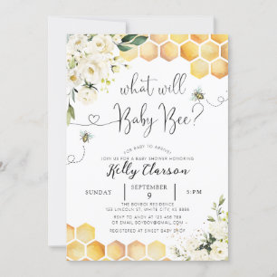Invitation Qu'est-ce que Baby Bee Genre Reveal Party Baby Bee