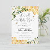 Invitation Qu'est-ce que Baby Bee Genre Revela Party (Debout devant)