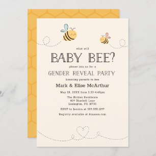 Invitation Qu'est-ce que Baby Bee Genre révéler Grossesse Jau
