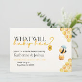 Invitation Qu'est-ce que Baby Bee Genre Révéler l'invitation  (Debout devant)